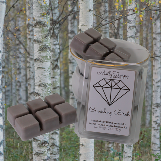 Crackling Birch Wax Melts - 2 Oz. clamshell